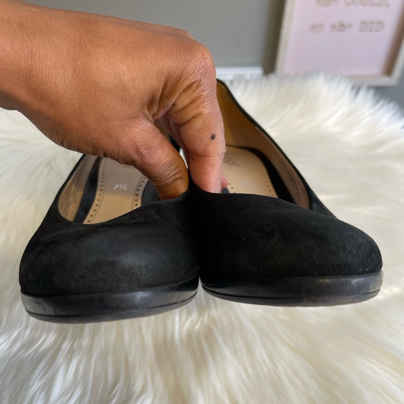 Gabor Black Suede Almond Toe Pumps 10 - Picture 3 of 12